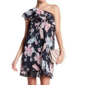 Eliza J Floral One-Shoulder Dress Size 6